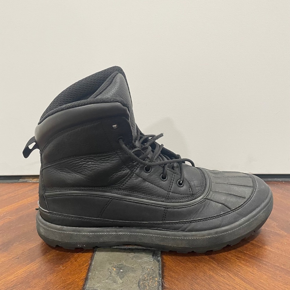Nike Woodside II ACG Duck Boots Black Leather Mens 10.5 525393-090 Repair Needed